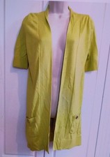 Wallis long Women's Cardigan, size UK S, apple green, pre-owned