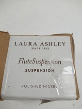 Laura Ashley Flute Suspension Light Fitting Polished Nickel NEW Home Decor