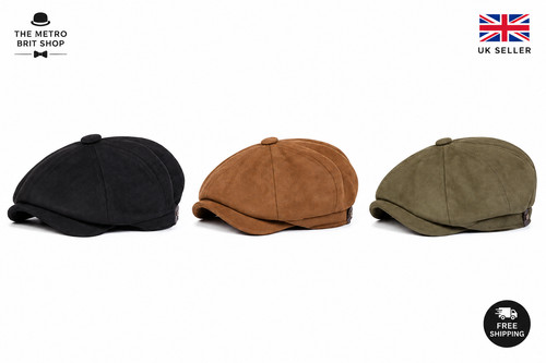 Panels newsboy flat cap - cap, mens