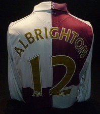 Aston Villa Football Shirt 2013/14 Albrighton 12 Away Macron Long Sleeve Size XL