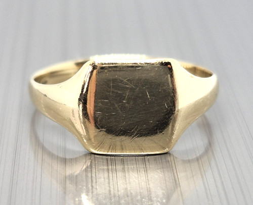 Vintage 9ct gold signet - gold, ring