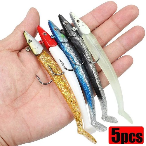 5pcs saltwater sandeel lures - sandeel,