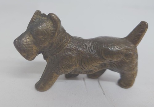 Vintage brass dog - brass,