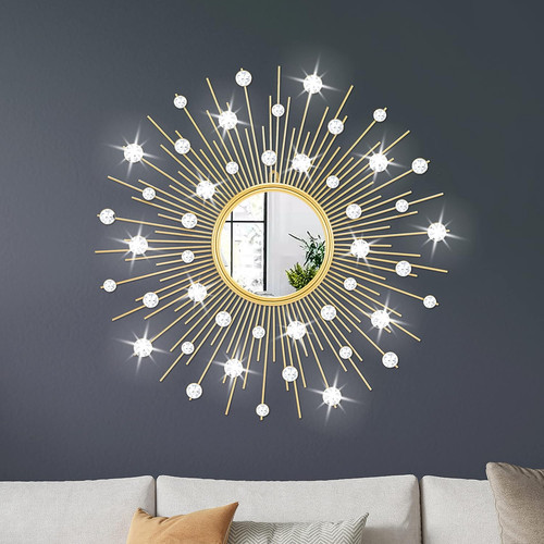 Gold sunburst mirror - gold, for