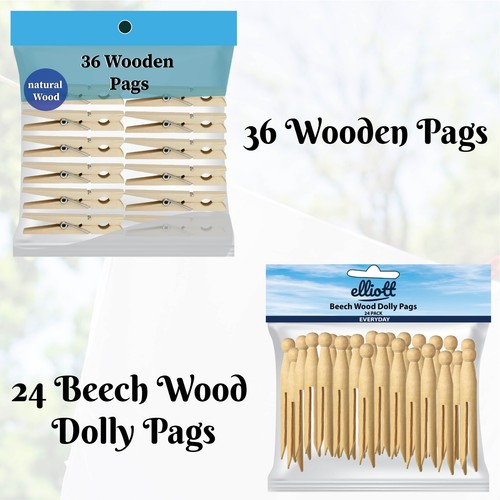 Wooden clothes pegs - pegs, clips