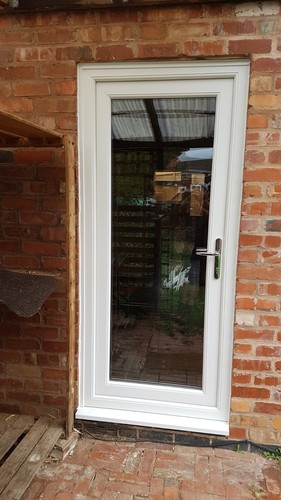 White upvc front - front, back