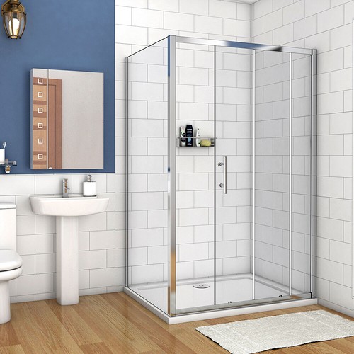 Bathroom sliding door shower - bathroom,
