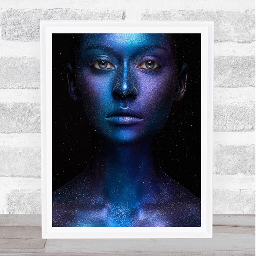 Galaxy face purple blue - face,