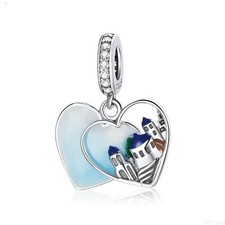 Greek Islands Santorini Castle Travel Charm For Bracelets S925 Sterling Silver