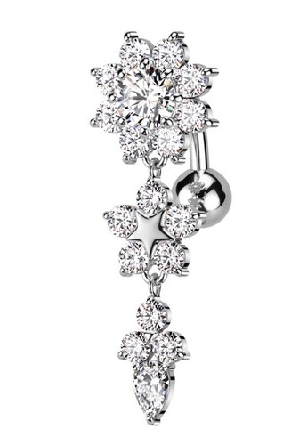 Titanium reverse dangle belly - titanium,