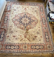 Vintage Handmade XL Rug Traditional Oriental Floral Kilim 270x230cm SEE DES