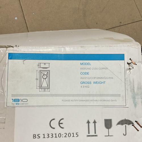 1810 axixuno 210u copper sink - copper,