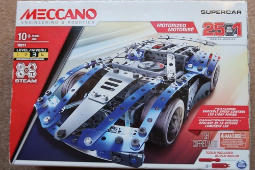Meccano motorised supercar - meccano,