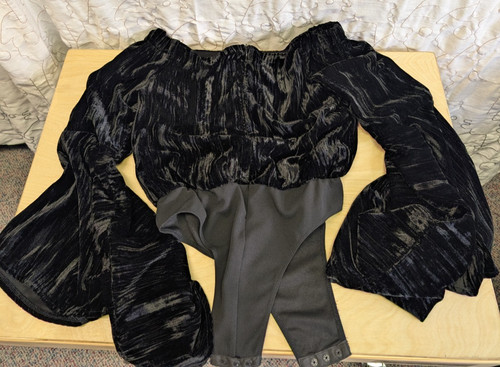 Velvet off shoulder bell - shoulder,