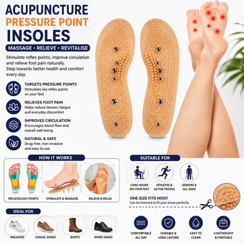 Acupressure massage insoles - acupressure,