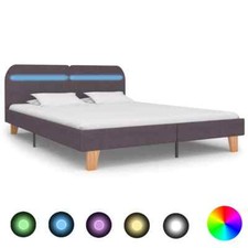 Bed Frame with LED Taupe