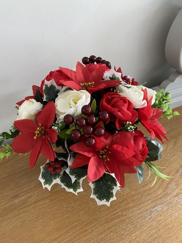 Artificial silk flower grave - artificial,