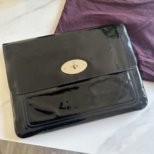 Mulberry Bayswater Laptop Sleeve Oversize Clutch Black Patent