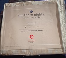 Northern Nights Jacquard Sateen Duvet + Pillows set new 