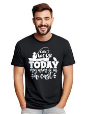 Can't Work Arm Cast Funny Funny Slogan Fishing Tees & T-Shirts