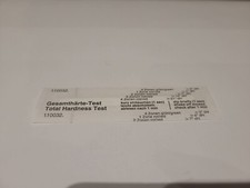 Water Hardness Stick Test.