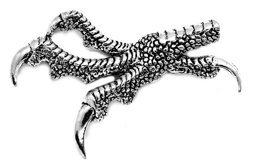 Hawk talon claw - pewter, pin