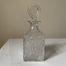 Whitefriars Glacier Decanter Square Geoffrey Baxter With Stopper M142 9725