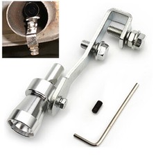 18mm Car Blow Off Valve Noise Turbo Sound Whistle Simulator Muffler Tip Silver 