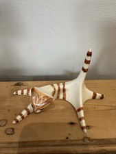 Jersey Pottery Cat Ring Holder White with Ginger Stripes Vintage (7)