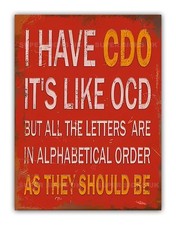 Funny OCD Metal Garage Sign