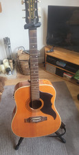 Vintage  EKO Ranger 6 Acoustic Guitar 1970’s inc stand and case vcg