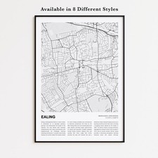 Ealing City Map Print, Greater