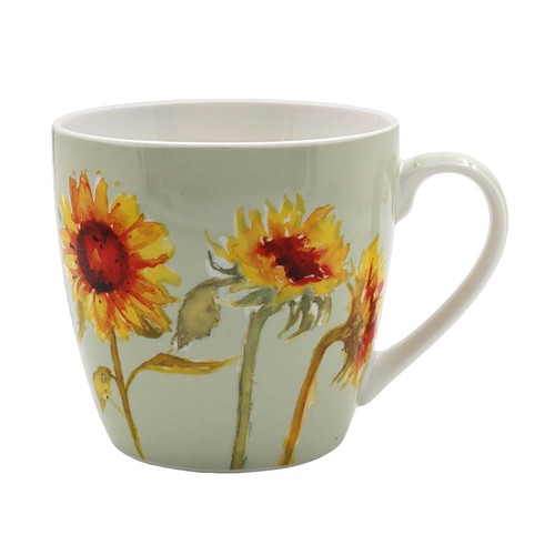 Sunflowers breakfast mug - sunflowers,