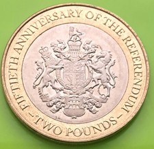 UNC 2017 GIBRALTAR 50th Anniversary of Referendum £2 Coin Two Pounds