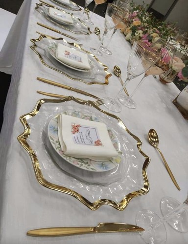 Glass charger plate - charger, with