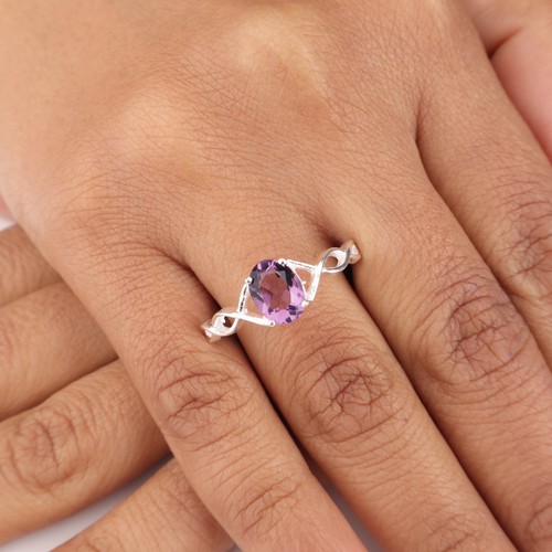 Amethyst gemstone 925 - amethyst, sterling