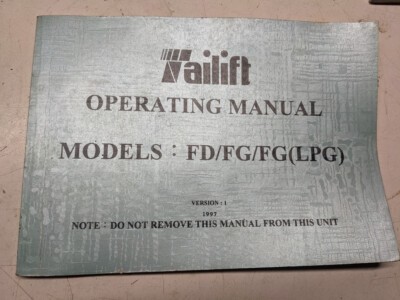 Tailift operating manual model - operating,