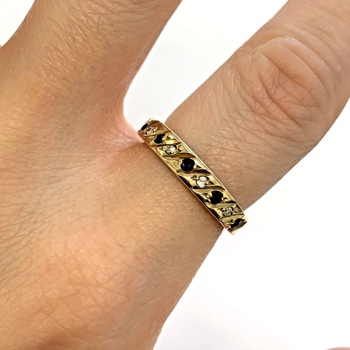 Sapphire diamond 9ct gold - sapphire,