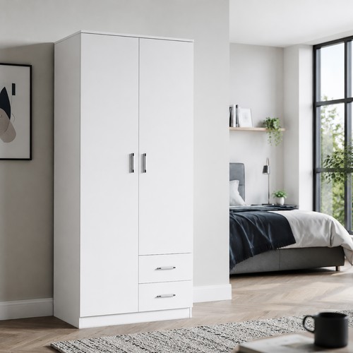 Door white matt - white, wardrobe