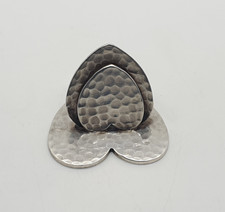 Antique Sterling Silver Hammered Menu Holder by Sampson Mordan & Co Chester 1906