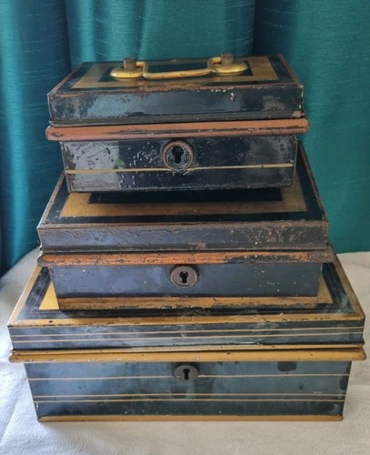Antique cash box metal with - antique,