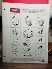 TRIUMPH 199cc TIGER CUB T20 JANUARY 1967 WIPAC leaflet brochure electrical items