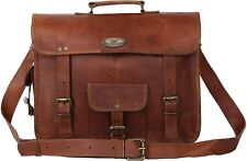 Genuine Vintage Old Leather New Bag Men's Messenger Shoulder Laptop Briefcase