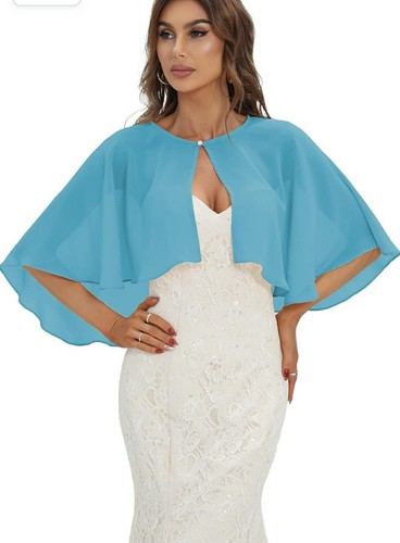 Women evening blue cape - evening,
