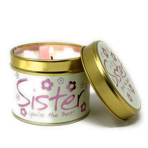 Lily flame scented candle - scented, tin