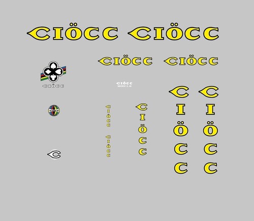 Ciocc bicycle decals - ciocc,
