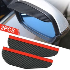 2X Car Carbon Fiber Black Car Mirror Rain Visor Guard For Auto Car Accessories