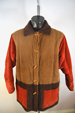 Hand Made Angela Wykeham Multicoloured Corduroy Coat Made In the UK Size Large