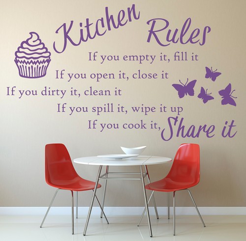 Kitchen rules quote - kitchen, vinyl