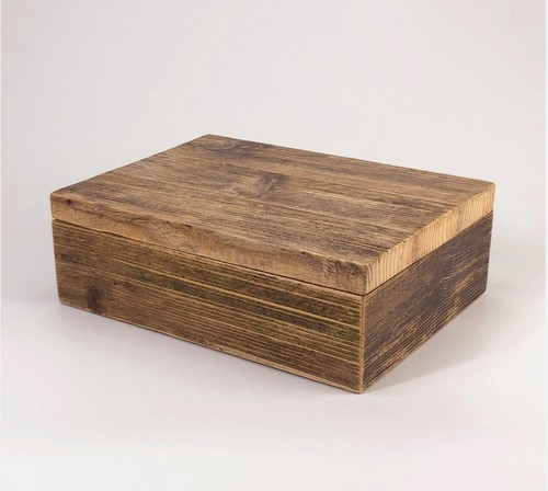 Rustic wood box riser - wood,